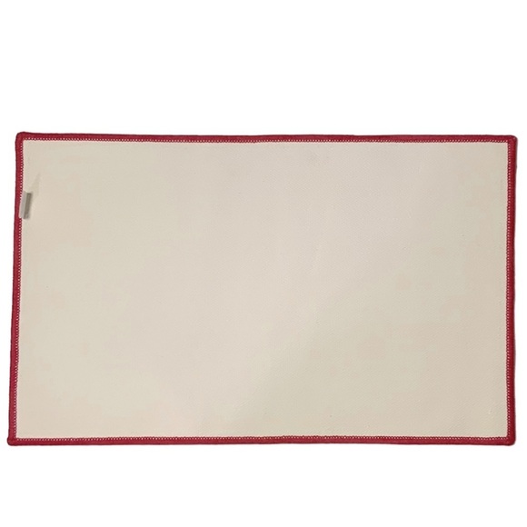 Simply Holiday Rug Christmas Greetings Accent Scatter Mat Red White 17.5 X 28 - Picture 2 of 16